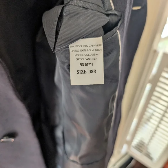 Lauren Ralph Lauren Men's Black Overcoat Coat Cashmere And Wool 100% 38R Mens - Picture 11 of 11